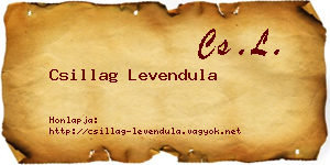Csillag Levendula névjegykártya