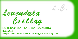 levendula csillag business card